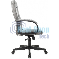 Кресло руководителя Бюрократ CH 002 Fabric Light-19 серый, крестов. пластик