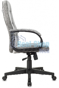 Кресло руководителя Бюрократ CH 002 Fabric Light-19 серый, крестов. пластик