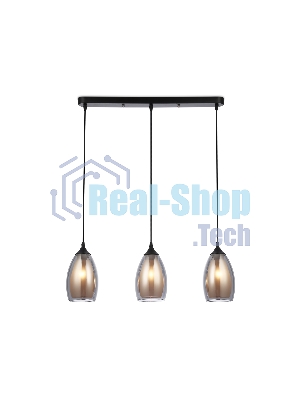 Светильник Ambrella light TR3537/3 BK/SM/FR черный/дымчатый/белый матовый E27/3 max 40W 640*120*820