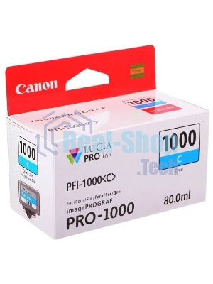 Картридж струйный Canon PFI-1000 C для IJ SFP PRO-1000 WFG. Голубой. 80 мл.