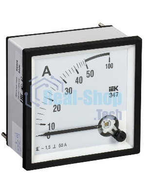 Амперметр Э47 72х72мм 50А кл. точн. 1.5 ИЭК IPA10-6-0050-E