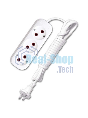 Удлинитель 3х3 м без заземл. 6А IP20 У6-639 ШВВП 2х0.75 UNIVersal 9631933