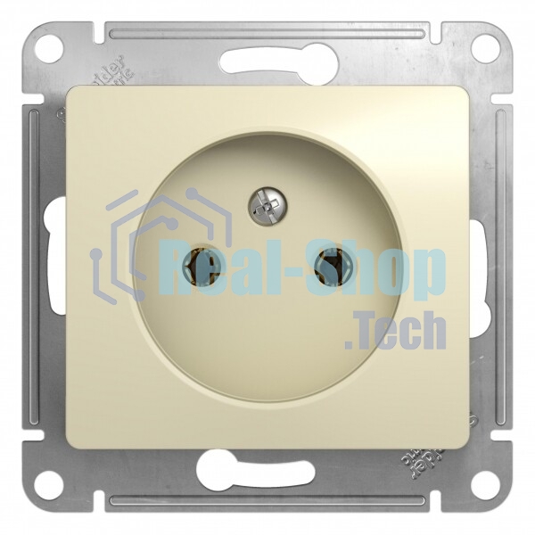 Механизм розетки 1-м СП Glossa 16А IP20 без заземл. беж. SchE GSL000241