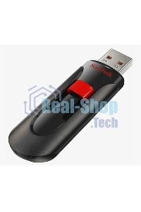 Флешка USB Sandisk CZ60 Cruzer Glide (SDCZ60-032G-B35), 32Gb, USB 2.0, R/W 30/8, черный/красный