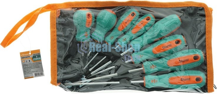 Набор отверток, 8 шт, CrV, тканевый кейс, Sturm!