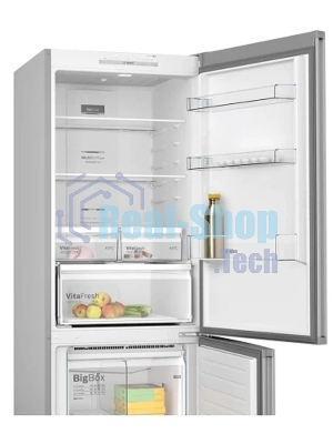 Холодильник Bosch KGN55VL21U нержавеющая сталь двухкамерный 375/105л морозилка снизу, No Frost