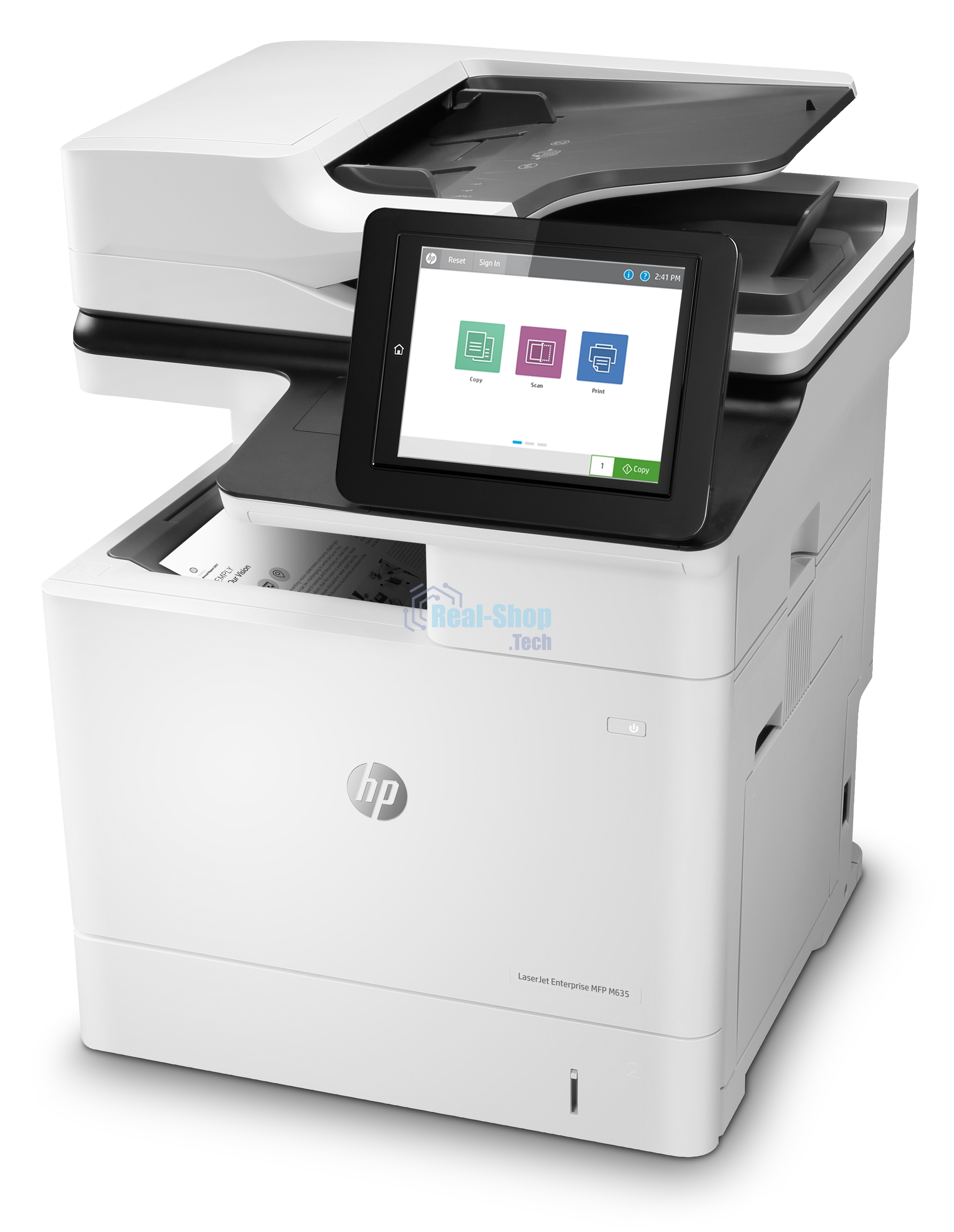 МФУ лазерное HP LaserJet Enterprise MFP M635h (A4, принтер/копир/сканер, 1200dpi, 61ppm, 1.5Gb+HDD500Gb, DADF150, Duplex, Lan, USB) (7PS97A)