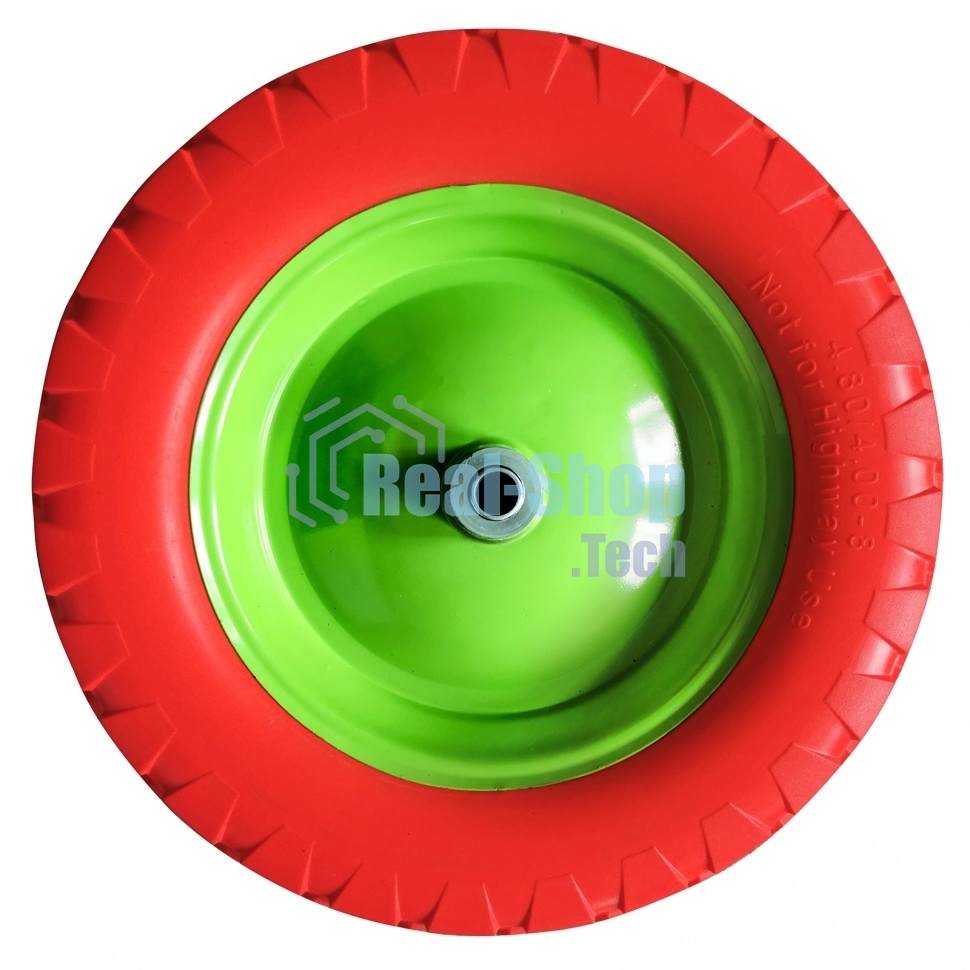 Колесо полиуретановое Сибртех 4.80/4-8, длина оси 90мм, подшипник 12мм