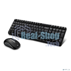 Клавиатура + мышь Rapoo X1800S клав:черный мышь:черный USB беспроводная