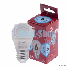 Лампа светодиодная ЭРА LED P45-6W-840-E27 R (диод, шар, 6Вт, нейтр, E27) (10/100/4000)