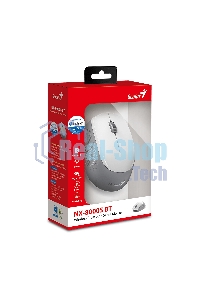 Мышь беспроводная Genius NX-8000S BT белый, 1200 dpi, радиоканал, Bluetooth, USB, кнопки - 3