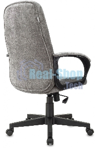 Кресло руководителя Бюрократ CH 002 Fabric Light-19 серый, крестов. пластик