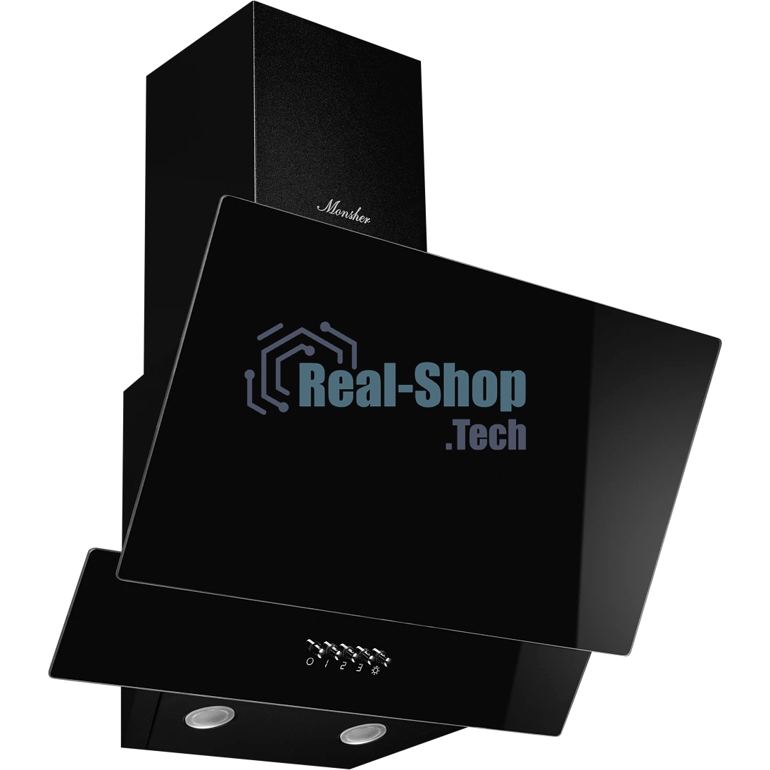 Вытяжка наклонная Monsher ROUEN 50 Noir Verre черный, 50 см, 700 куб. м/ч, 53 дБ