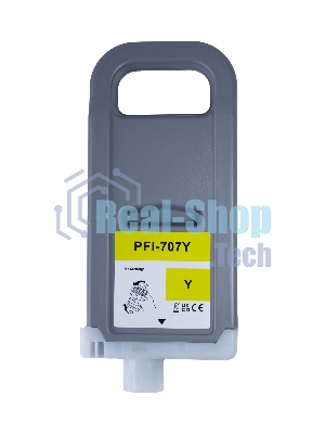 Картридж струйный Sakura 9824B001 (PFI-707Y) для Canon, желтый, 700 мл.