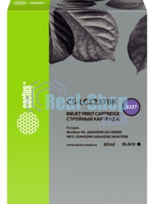 Картридж струйный Cactus CS-LC3237BK черный (65 мл) для Brother HL-J6000DW/J6100DW