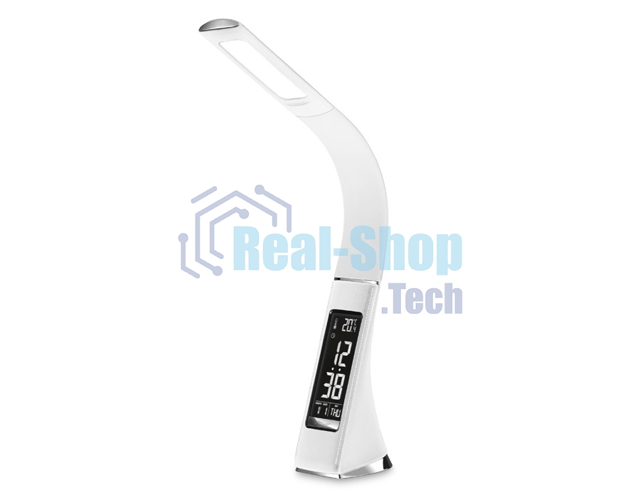 Светодиодная настольная лампа с дисплеем Ambrella light DE508 WH белый LED 3000-6400K 6W+LCD 2W
