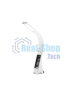 Светодиодная настольная лампа с дисплеем Ambrella light DE508 WH белый LED 3000-6400K 6W+LCD 2W