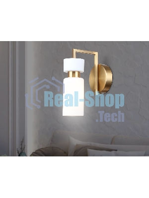Настенный светильник Ambrella light LH56130 BS/FR латунь/белый матовый E14 max 40W 150*100*210