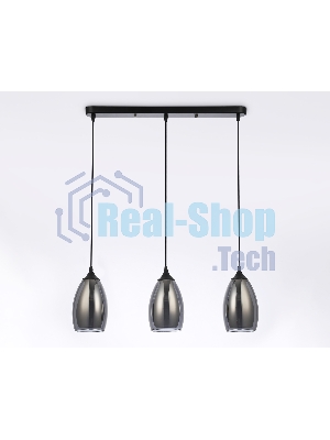 Светильник Ambrella light TR3537/3 BK/SM/FR черный/дымчатый/белый матовый E27/3 max 40W 640*120*820
