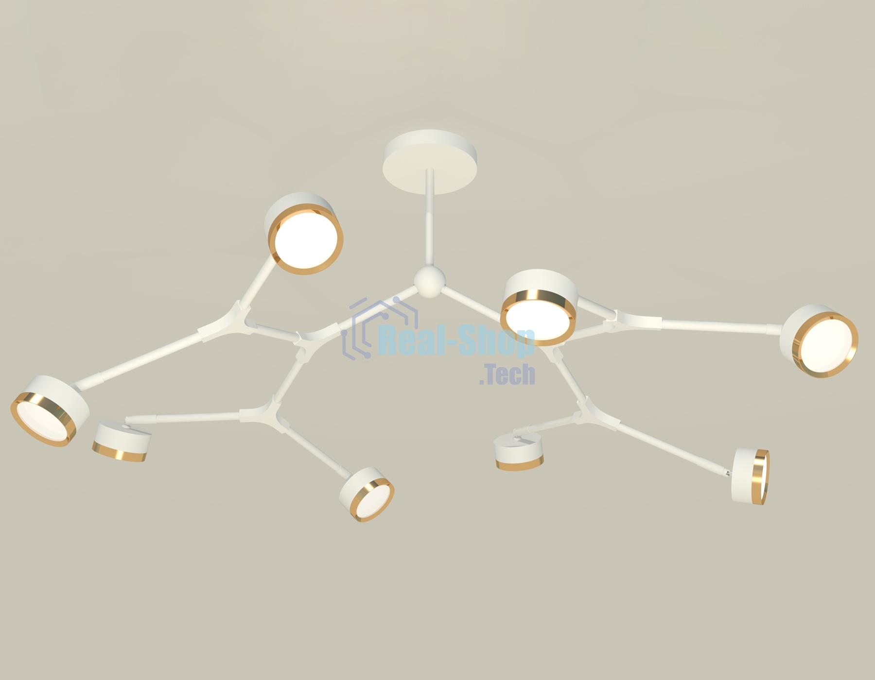Светильник Ambrella light XB9059152/8 SWH/PYG белый песок/золото желтое полированное GX53 (C9059, N8124)