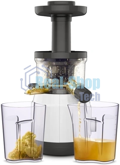 Соковыжималка Moulinex ZU150110 белый/черный, шнековая вертикальная, 150 Вт, 800 мл, электронное, реверс
