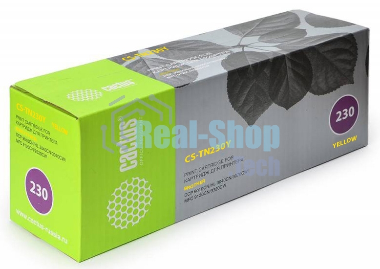 Картридж лазерный Cactus CS-TN230Y желтый (1400 стр.) для Brother HL-3040/3070, DCP-9010, MFC-9120/9320