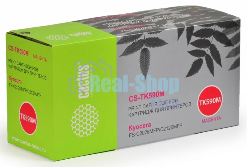 Картридж лазерный Cactus CS-TK590M пурпурный (5000 стр.) для Kyocera FS-C2026MFP/C2126MFP/C2526MFP/C2626MFP/C5250DN