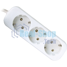 Удлинитель Defender E330 белый 3.0 м, 3 розетки 