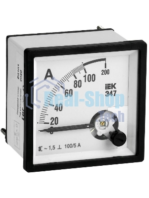 Амперметр ИЭК Э47 72х72мм 100/5А кл. точн. 1.5 IPA10-6-0100-E