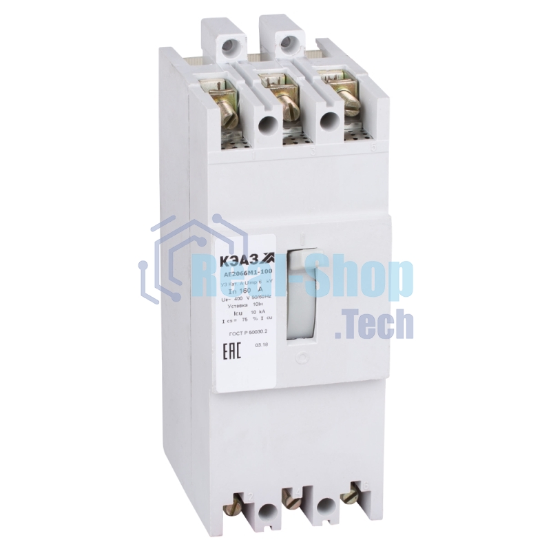 Выключатель автоматический АЕ2066М1-100 160А 10Iн 400AC УЗ КЭАЗ 104544