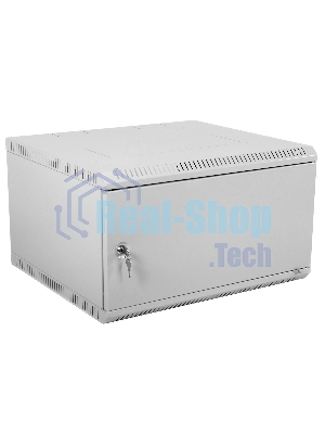 Шкаф настенный ЦМО ШРН-Э-9.500.1 9U 600x520 мм пер. дв. стал. лист несъемные бок. пан. серый