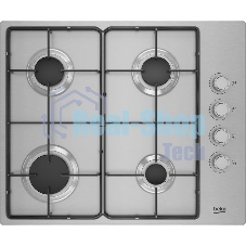 Газовая варочная панель Beko HIGG 641C3 SX, нержавеющая сталь