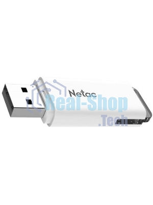 Флешка USB Netac U185 (NT03U185N-016G-20WH), 16Gb, USB 2.0, R/W 25/10, белый/серый