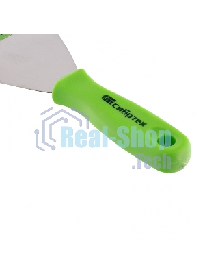 Шпательная лопатка из нержавеющей стали Сибртех, 100 мм, пластмассовая ручка