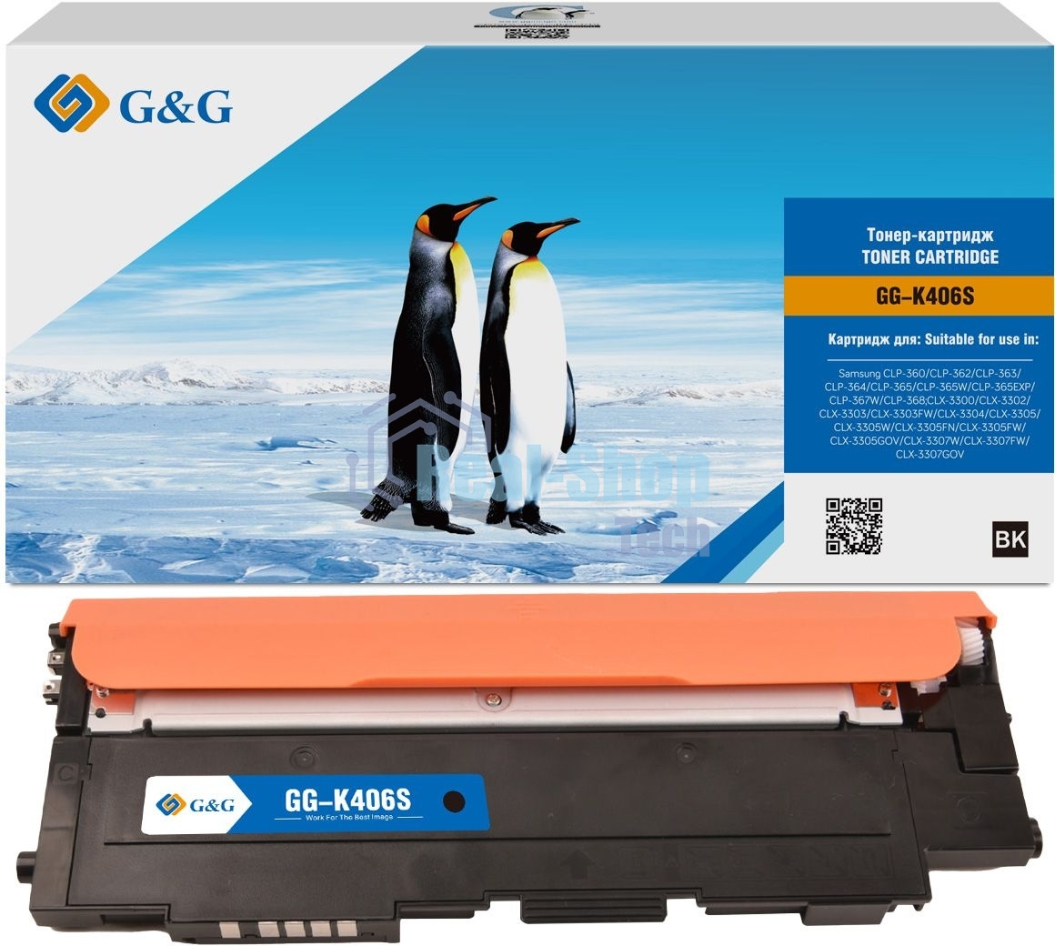 Картридж лазерный G&G GG-K406S черный (1500 стр.) для Samsung CLP-360/362/363/365/367/368, CLX-3300/3302/3303/3304/3305/3307