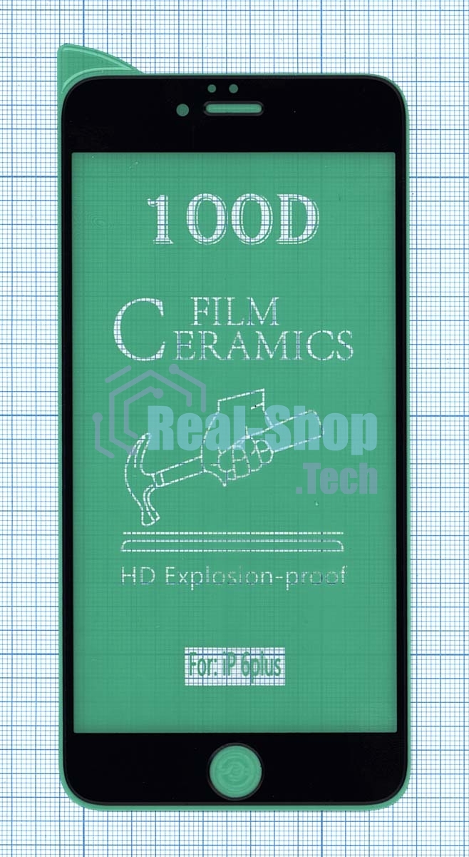 Керамическая пленка (стекло) для Iphone 6/6S plus черный