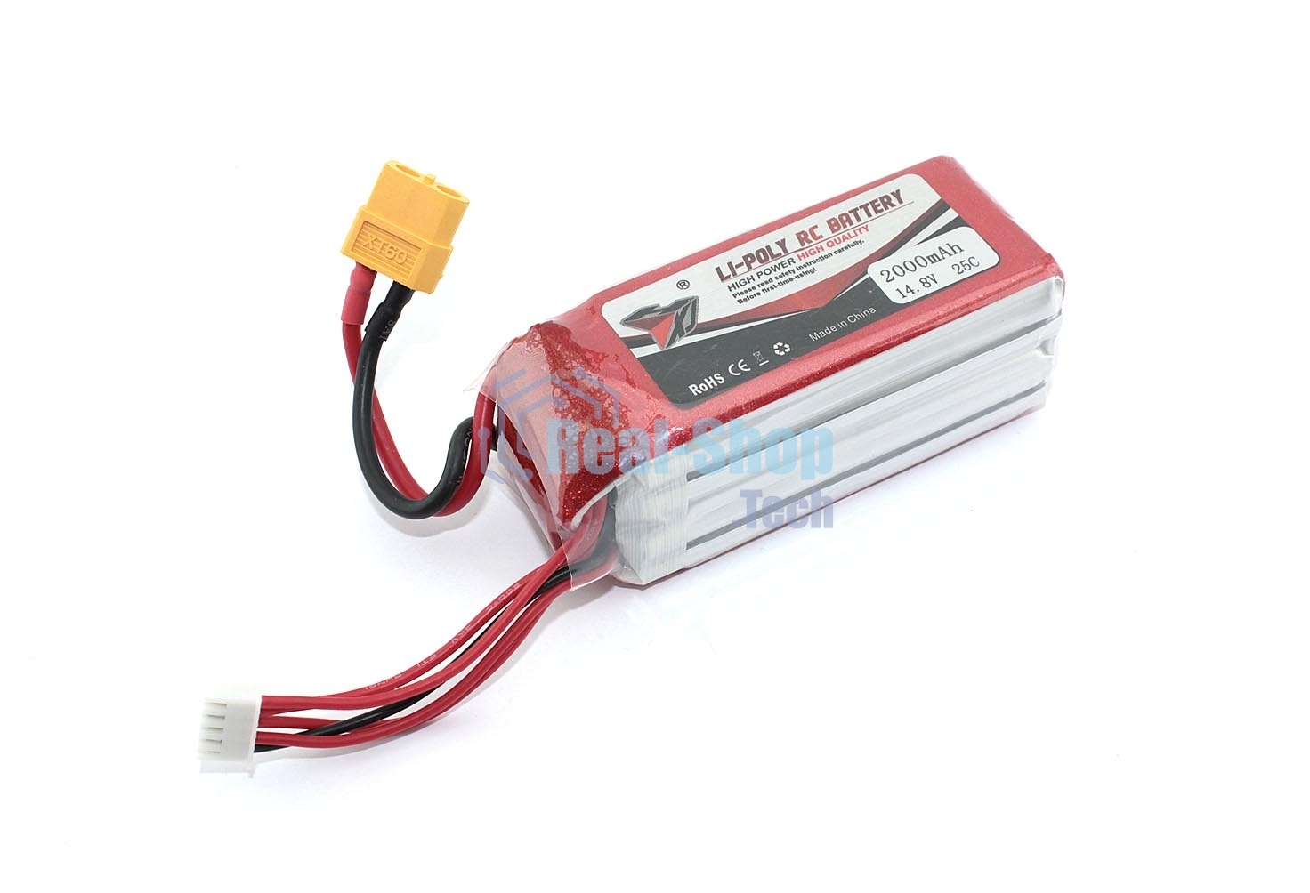 Портативный аккумулятор Li-Pol 14.8V 2000mAh формат 903475 разъем XT60-Plug
