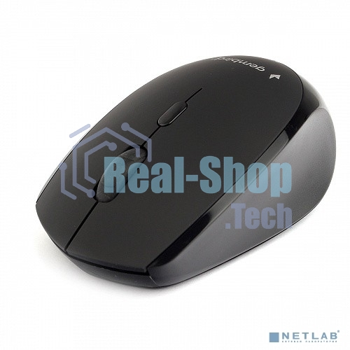 Мышь беспроводная Gembird MUSW-354 черный, 1600 dpi, радиоканал, USB, кнопки - 4