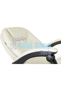 Кресло руководителя Бюрократ CH-868N-BF слоновая кость, эко.кожа, крестов. пластик, подст. для ног