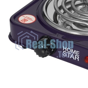 Плита настольная электрическая Homestar HS-1103 сапфир, 1 кВт, ТЭН, конфорки - 1, эмаль, поворотные переключатели