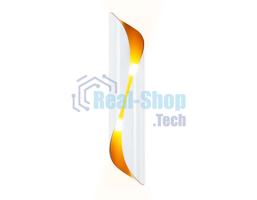 Настенный светильник FW240 WH/GD белый/золото G9/2 max 40W 400*80*100 (лампы LED G9 7W 4200K в комплекте)