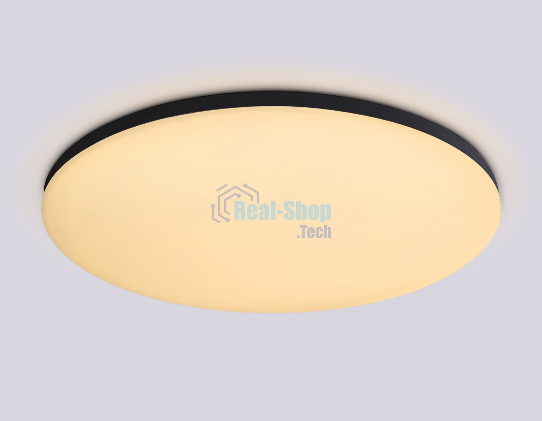 Умный светодиодный светильник FZ2005 BK черный IP54 25W 3000K-6500K+RGB Wi-Fi Алиса/Tuya/Smart Home/Alexa D370*55 (ПДУ ИК)