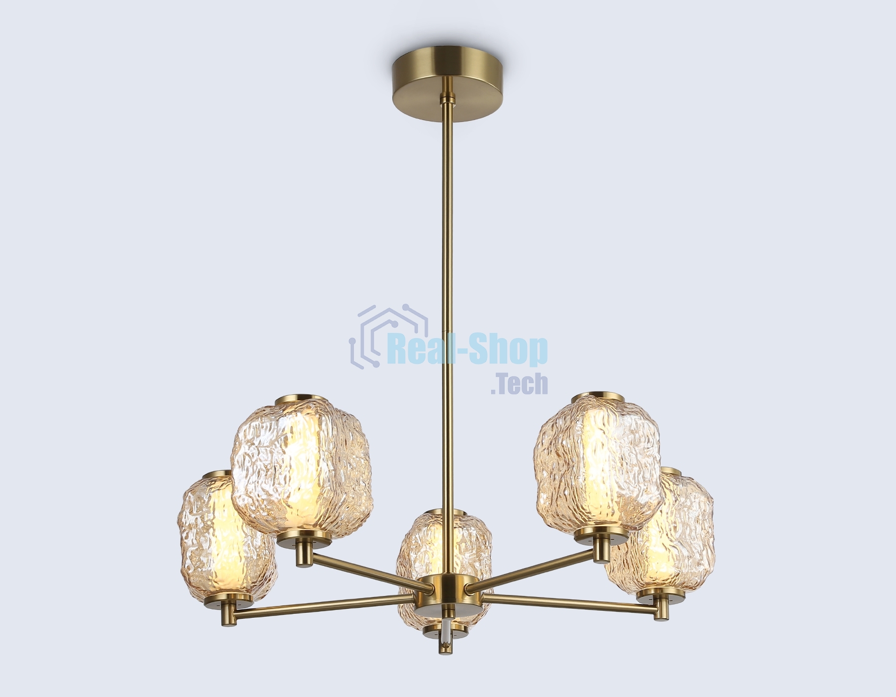 Светильник Ambrella light LH30104/5 SB/TI бронза/янтарь 27W 3000K D660*700
