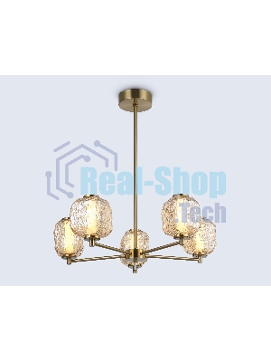Светильник Ambrella light LH30104/5 SB/TI бронза/янтарь 27W 3000K D660*700
