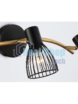 Светильник Ambrella light TR8661/3 BK/GD черный/золото E14/3 max 60W 550*100*170
