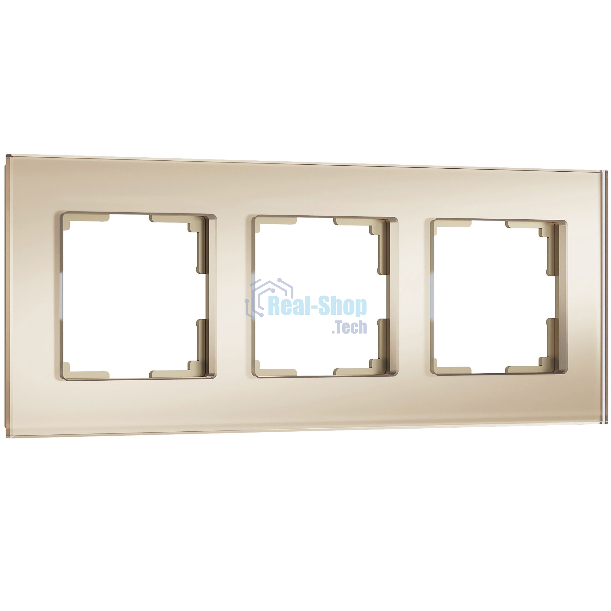 Рамка на 3 поста Senso (шампань, стекло soft-touch) W0033111