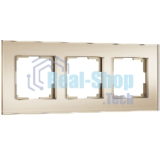 Рамка на 3 поста Senso (шампань, стекло soft-touch) W0033111