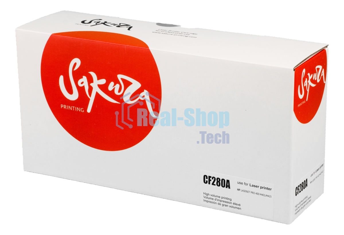 Картридж лазерный Sakura CF280A для HP LJ 400M/401DN, M425, черный, 2700 к.