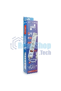 Фильтр-удлинитель Power Cube B 5,0 м 5 розеток (серый) 10А/2,2 кВт