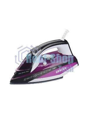 Утюг Centek CT-2344 VIOLET 2400Вт, керамическая подошва, мощный паровой удар, самоочистка, 330мл